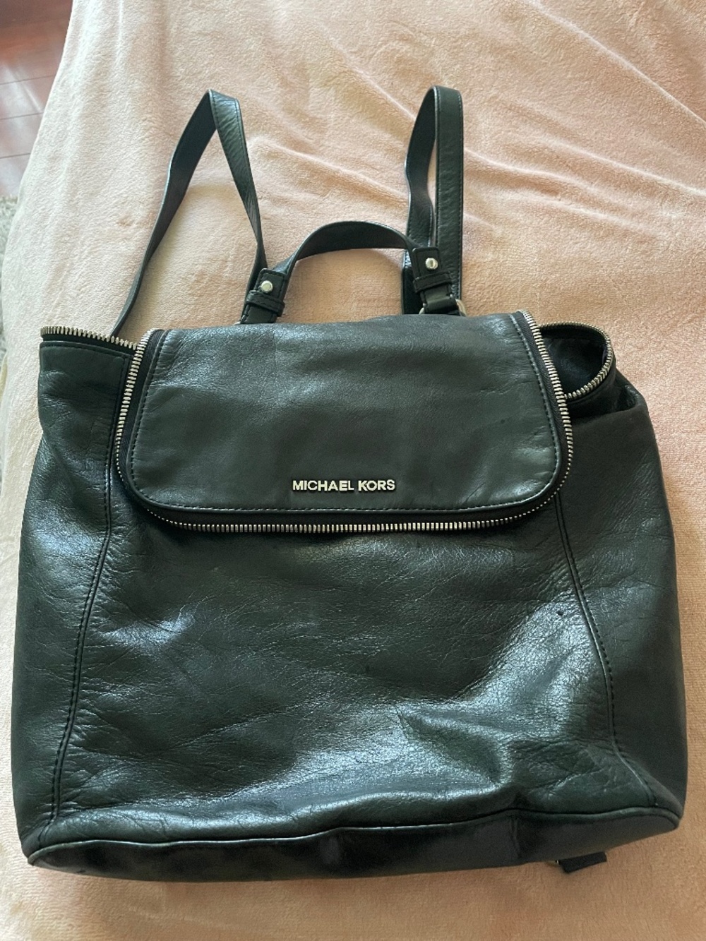 Michael Kors Backpack, leather.